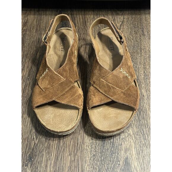 Born Women's Ebba Brown Suede Sandals SZ 8 - Picture 2 of 15